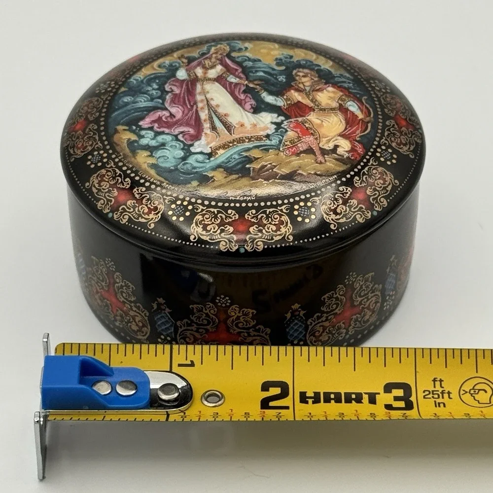 1991 Kholui Russian Musical Trinket Box Swan Princess Sergei Devyatkin Ltd Ed